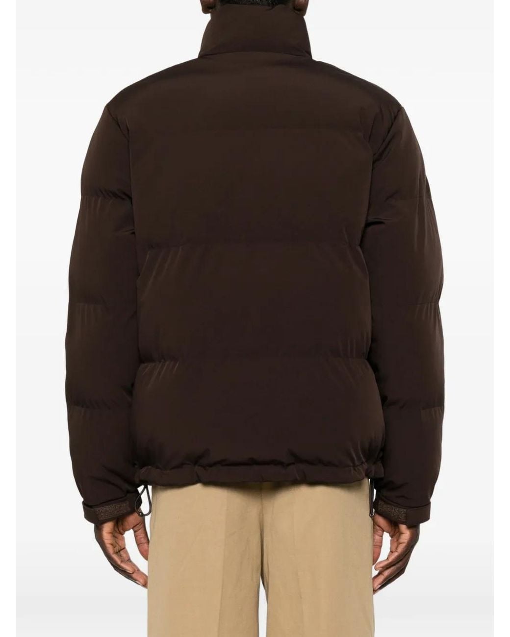 Sandro Brown Padded Stand-Up Collar Jacket for men