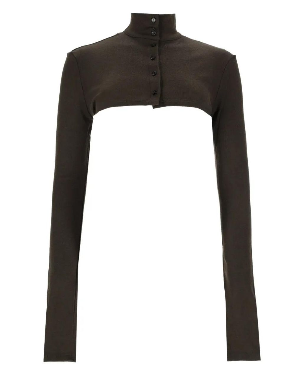 Alysi Black Button-Up Cropped Cardigan