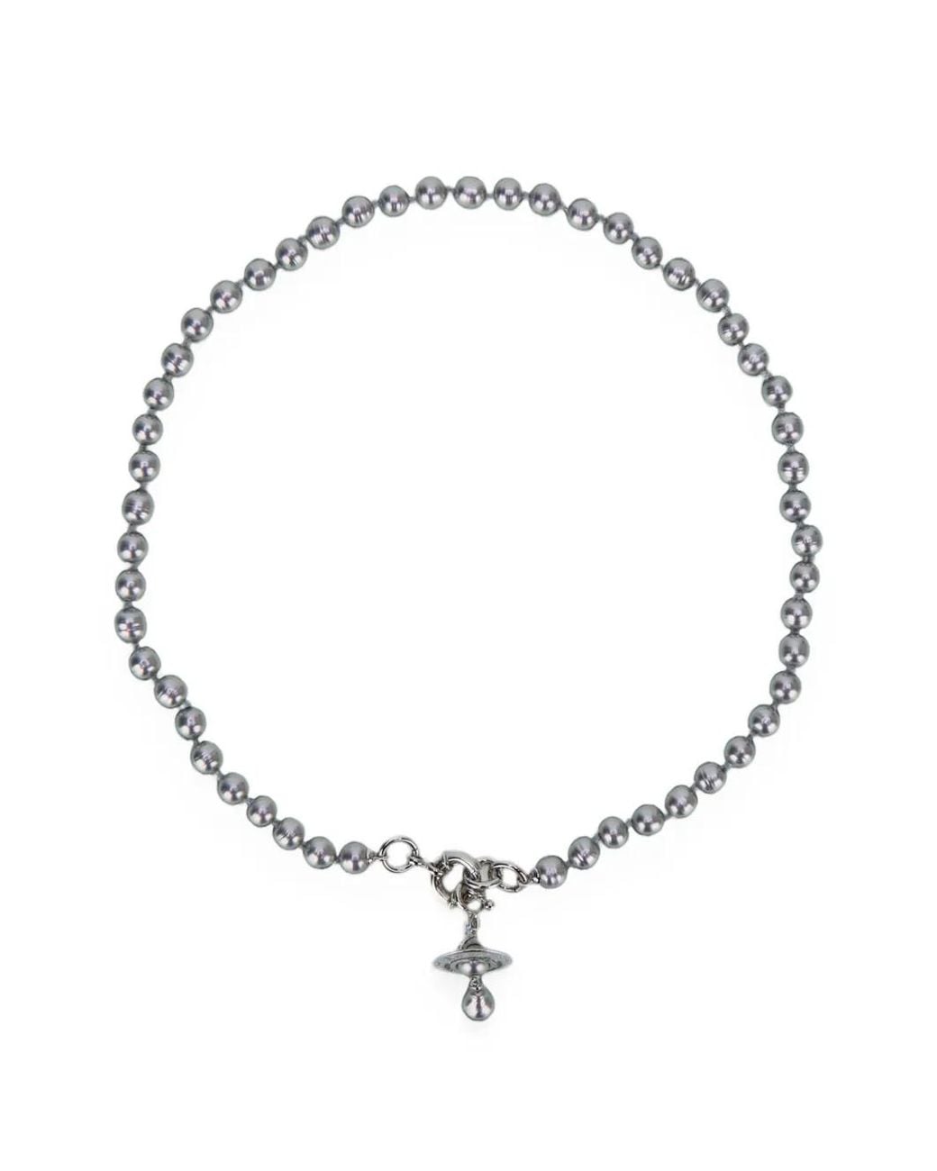 Vivienne Westwood Metallic Aleksa Faux-Pearl Orb Necklace