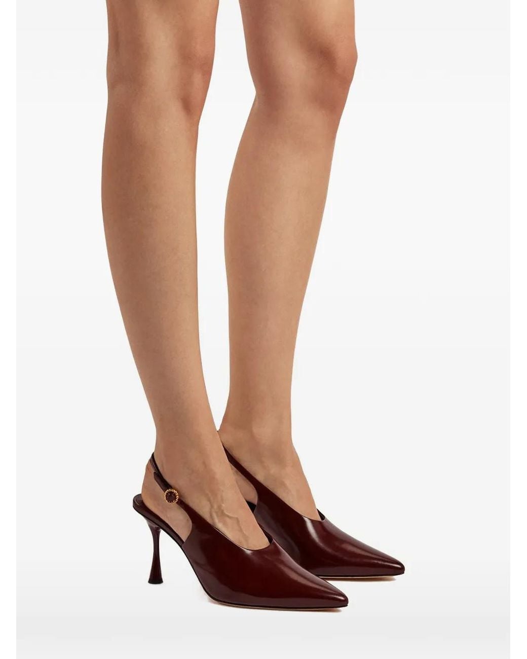 STUDIO AMELIA Purple Halo Slingback Pumps