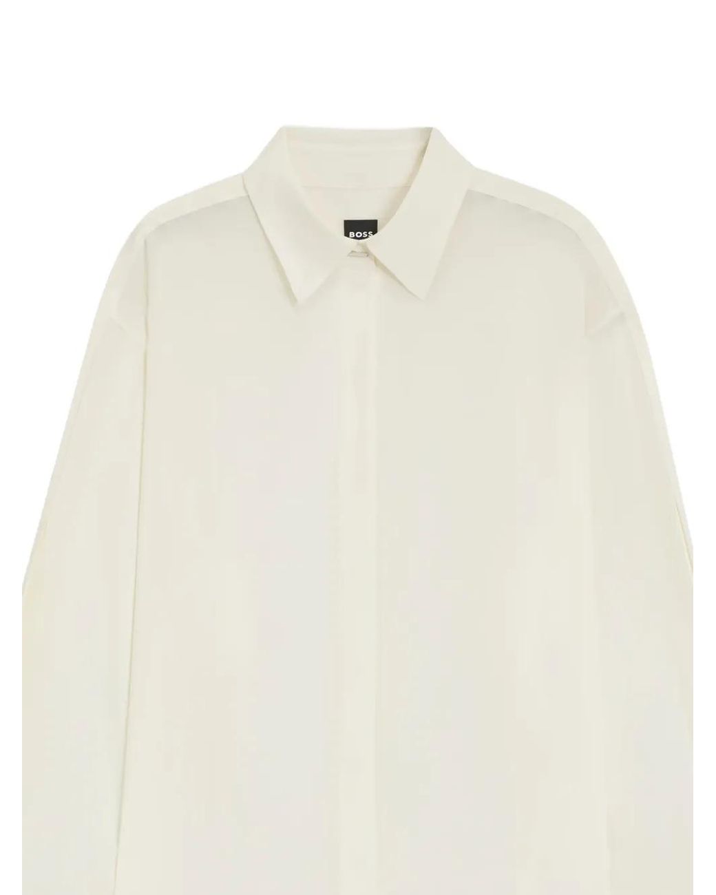Boss White Buttoned-Cuffs Shirt