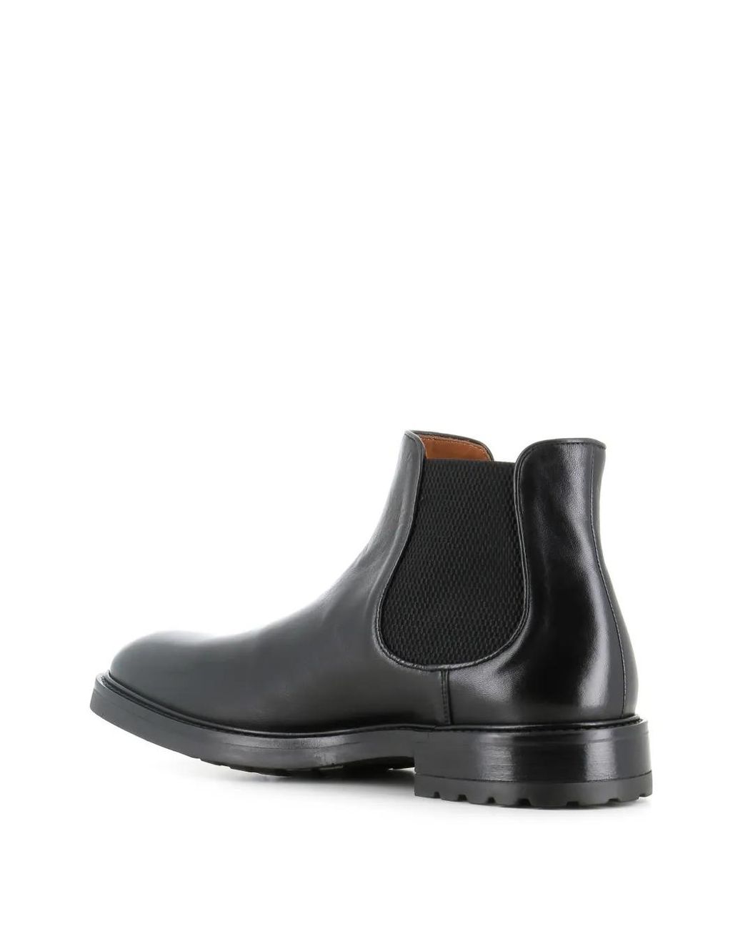 Alexander Hotto Black Elasticated-Side Boots for men