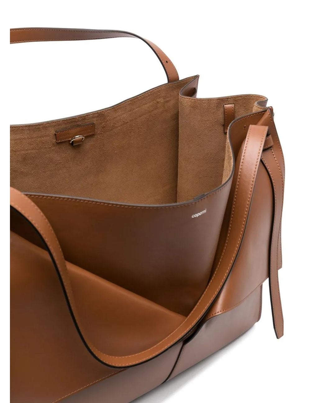 Coperni Brown Cabas Leather Shoulder Bag
