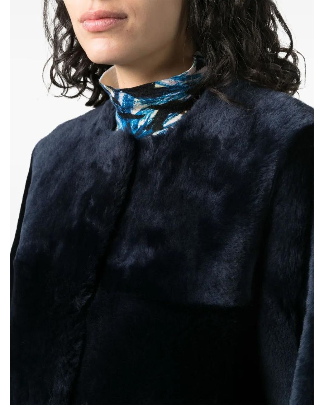 Liska Black Reversible Leather Shearling Coat