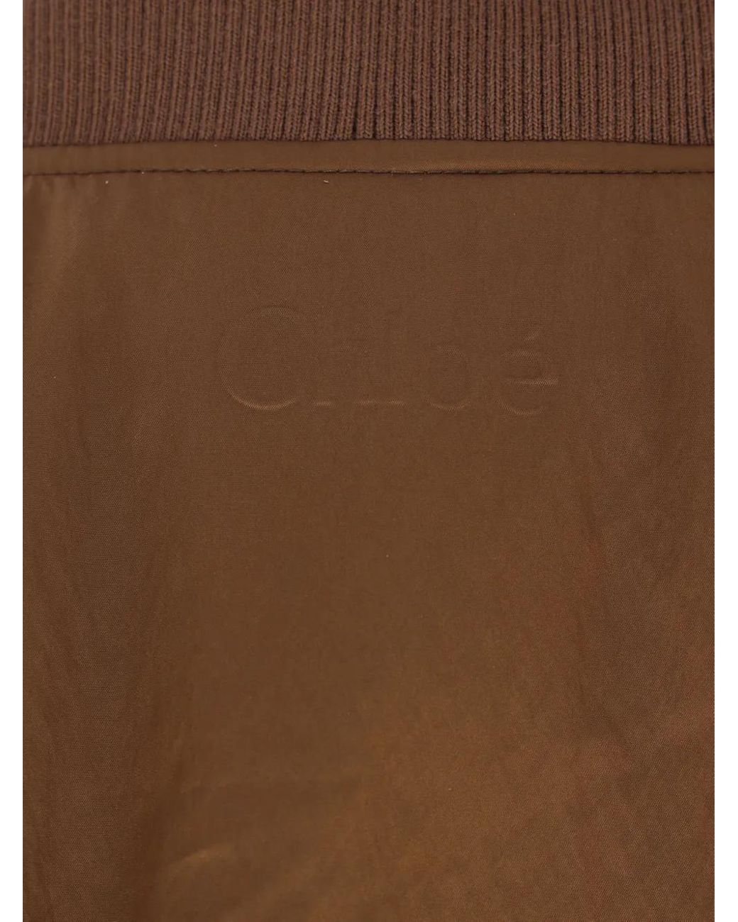 Chaqueta Bómber Con Cremallera Chloé de color Brown