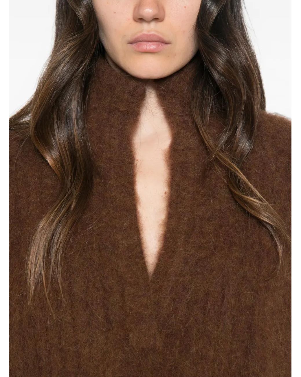 Uma Wang Brown Wool Blend Polo Sweater