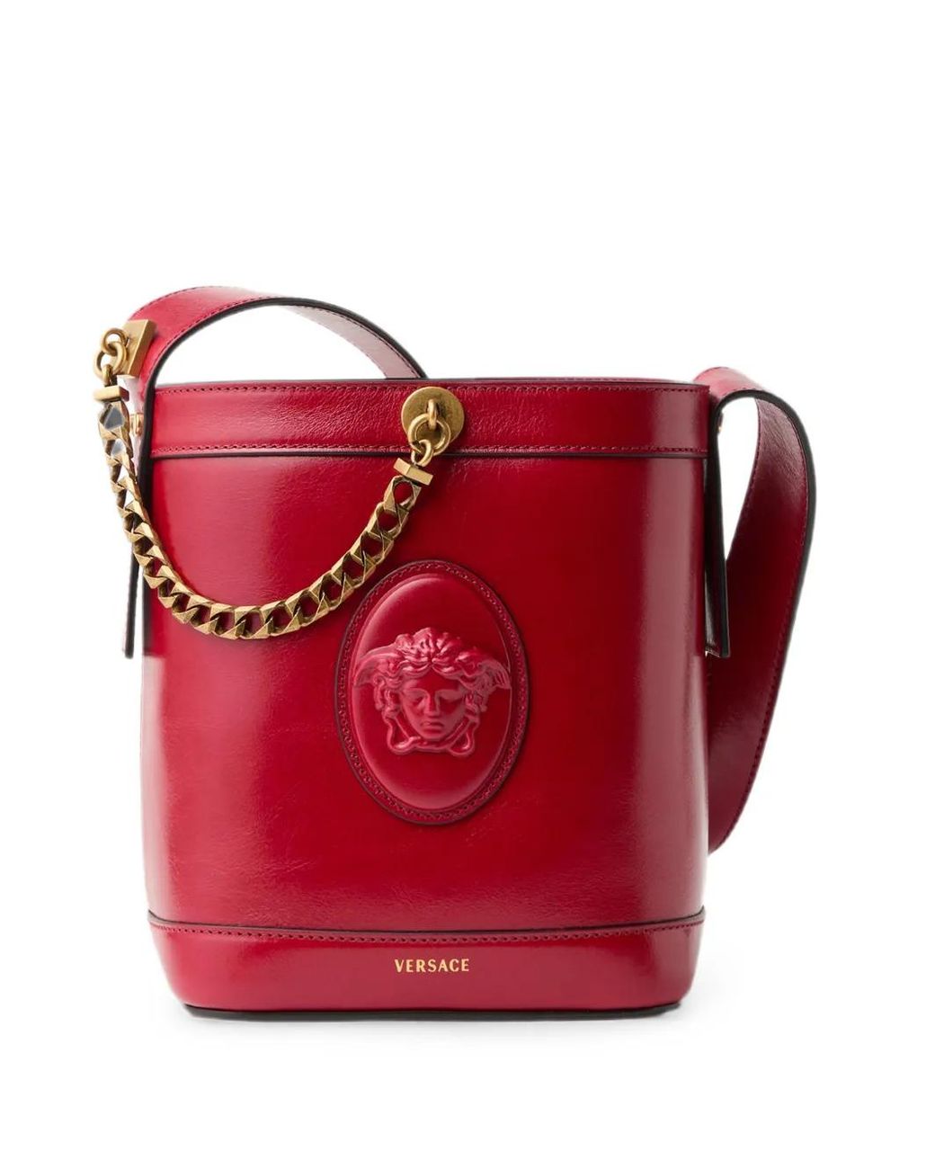 Versace Red Mini Sac Seau Pivot