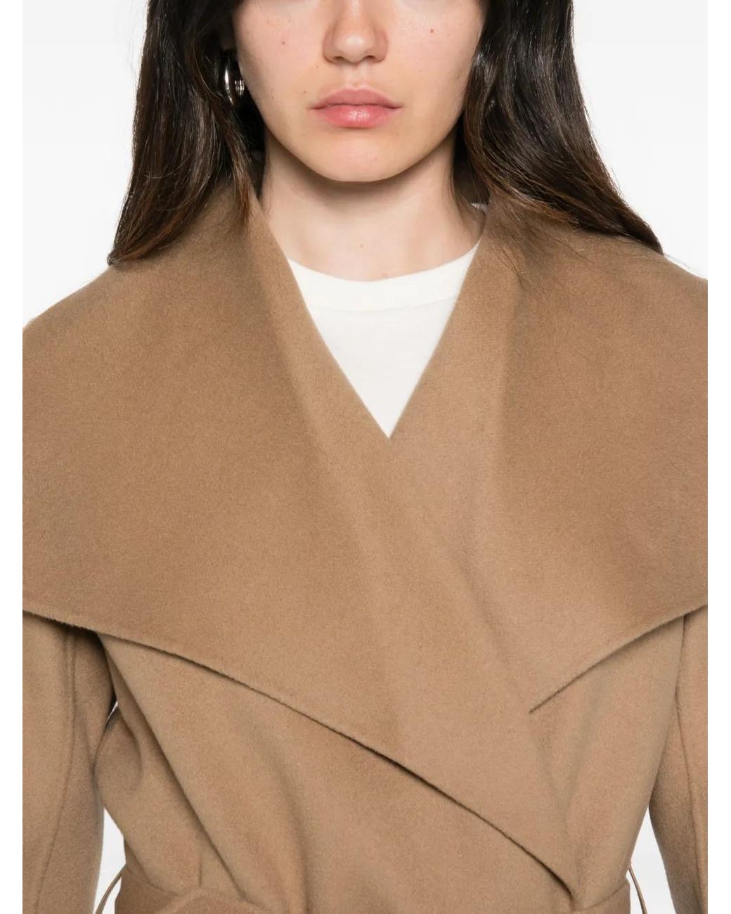 Mackage Natural Mai Belted Wool Coat