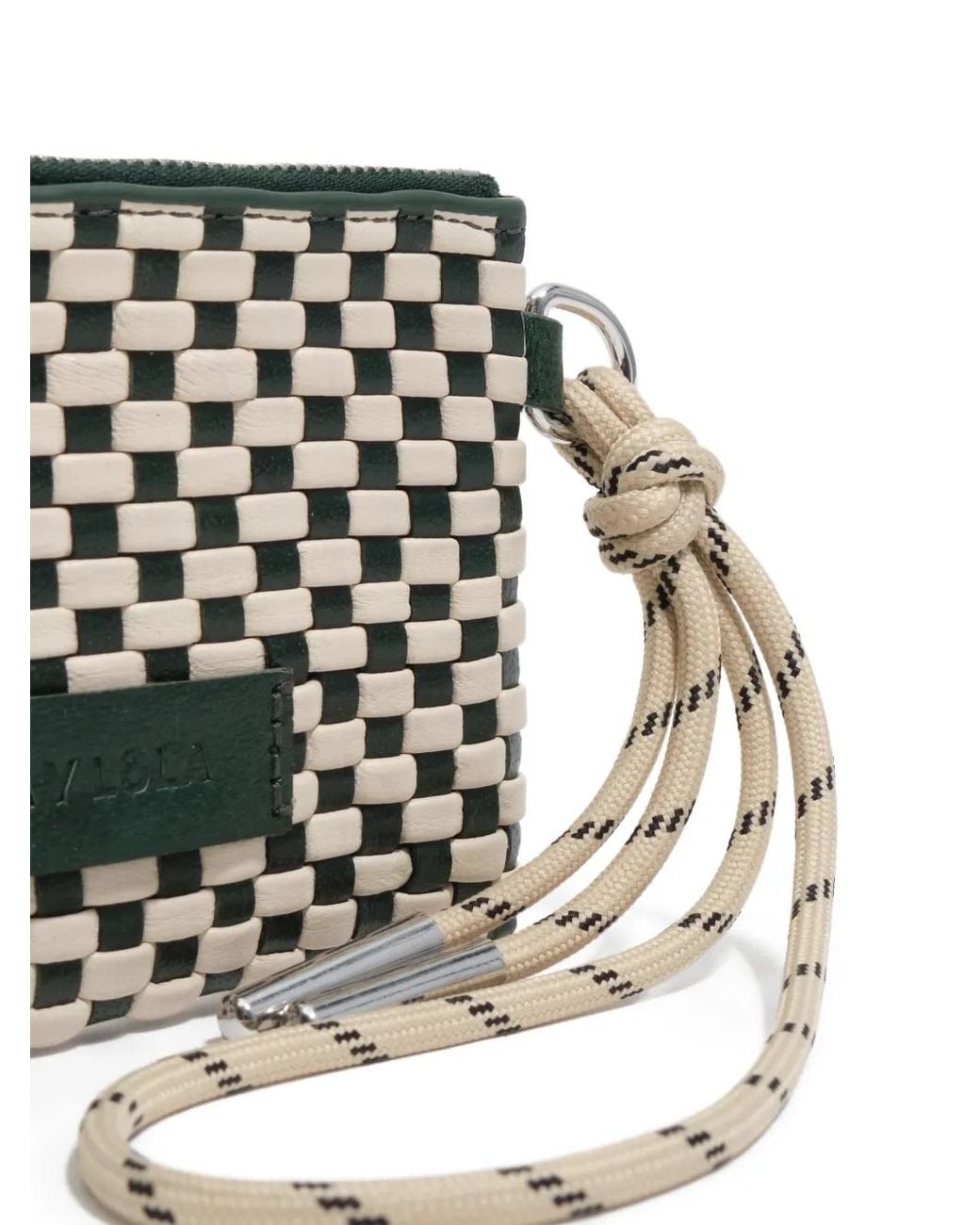 Bimba Y Lola Black Woven Lanyard Wallet