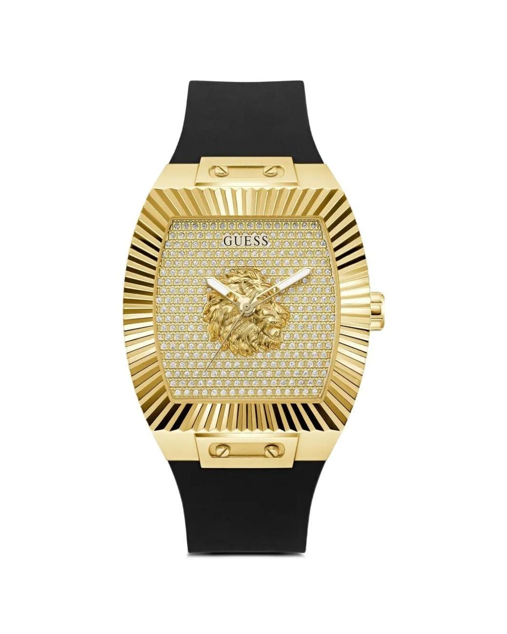 Guess Metallic Logo-Detail 43Mm Watch for men