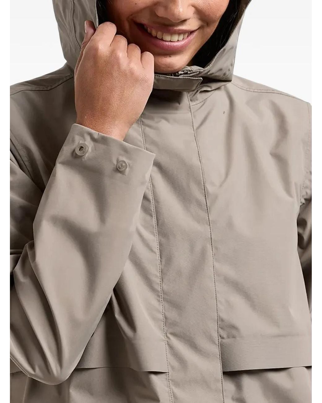 Didriksons Natural Elsa Hooded Storm-Flap Jacket