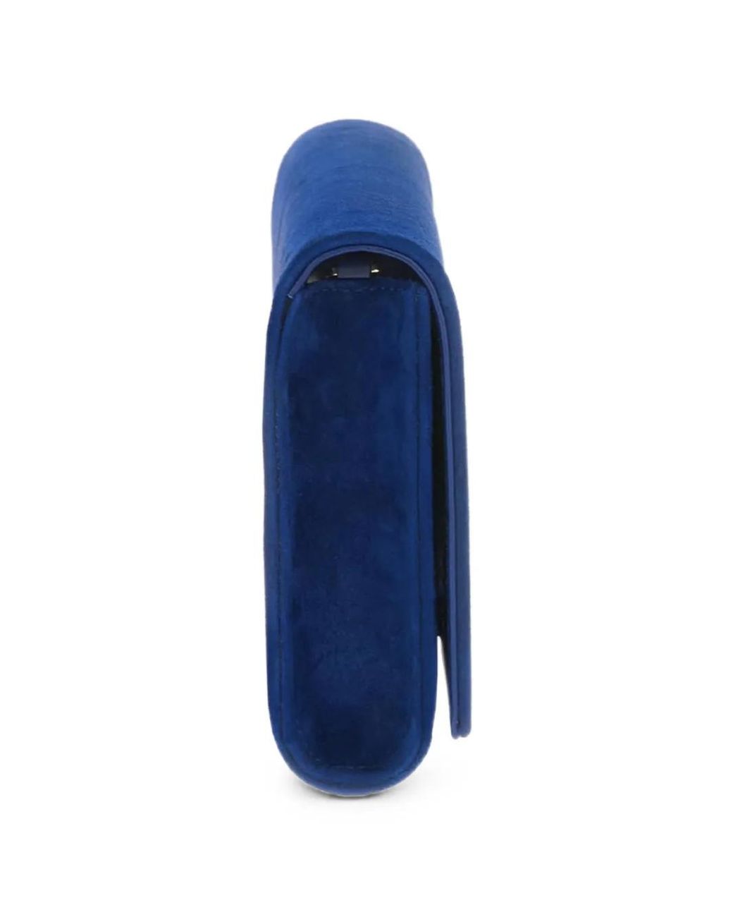 Gianvito Rossi Blue Monica Suede Clutch Bag