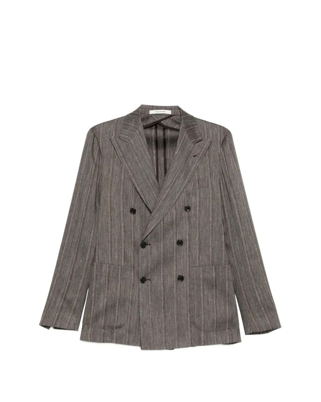 Tagliatore Gray Pinstripe Double-Breasted Suit for men