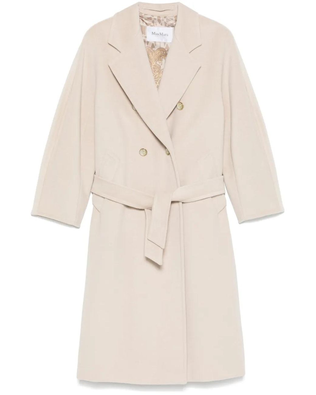 Max Mara Natural Wool Double-Breasted Coat