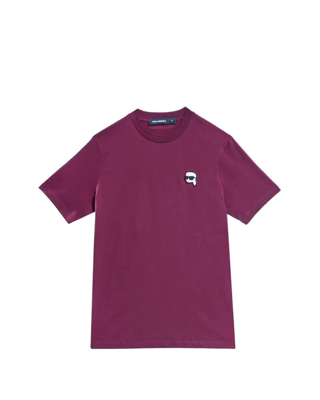 Karl Lagerfeld Purple Nft-Patch T-Shirt for men