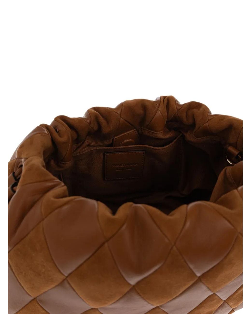 Zimmermann Brown Medium Cloud 91 Patchwork Clutch Bag