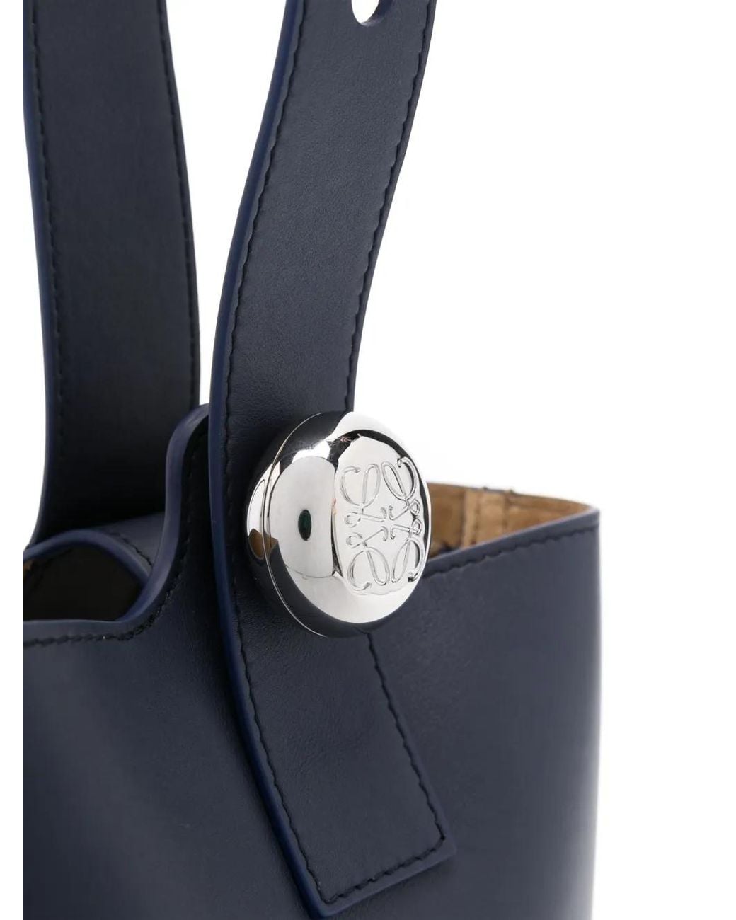 Loewe Blue Mini Pebble Beuteltasche