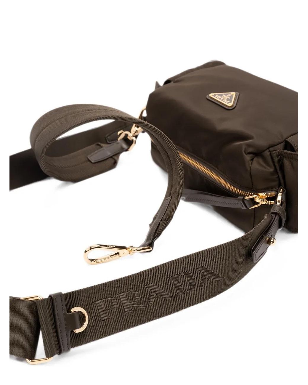 Prada Brown Explore Small Re-Nylon And Leather Shoulder Bag