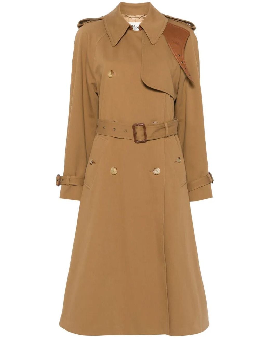 Chloé Natural Cotton Gabardine Trench Coat