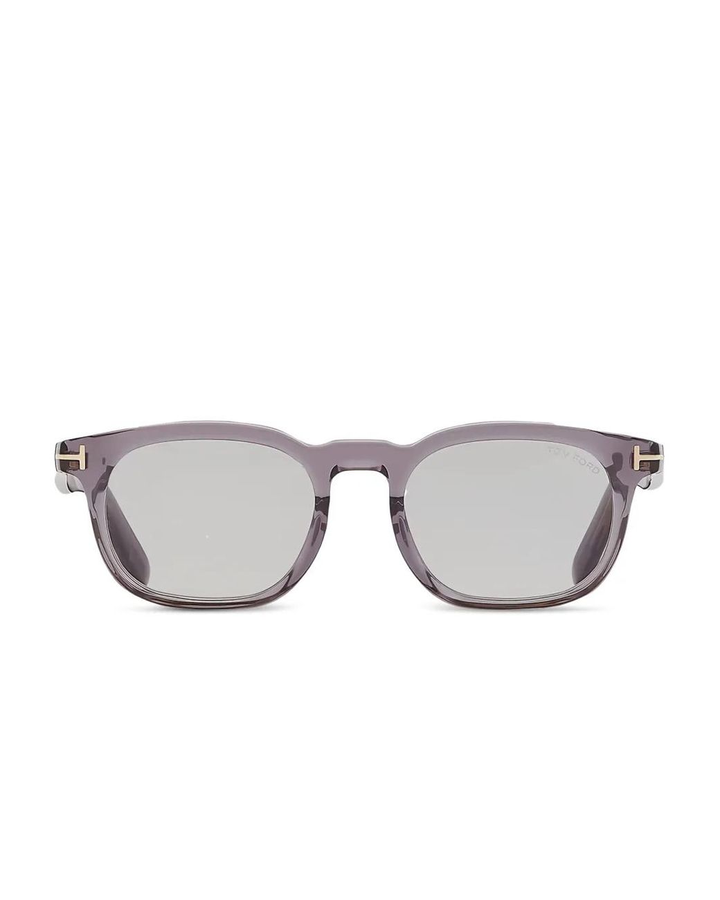 Tom Ford Gray T-Shaped Hinge Detail Square-Frame Full-Rim Sunglasses for men