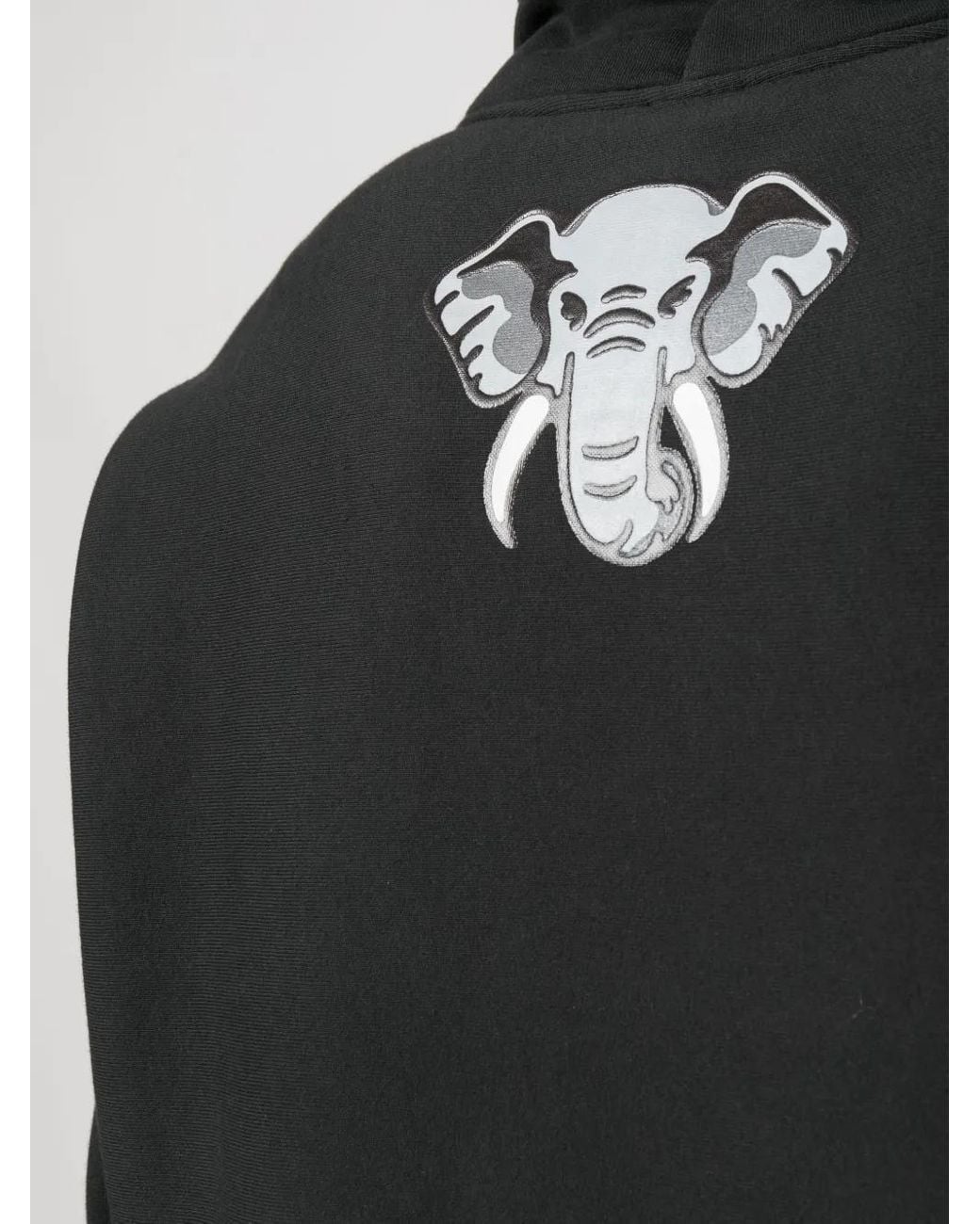 KENZO Black Sailor Cotton Hoodie for men