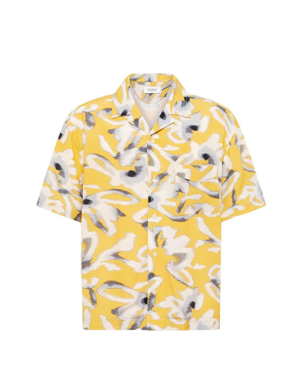 Laneus Metallic Floral-Pattern Shirt for men