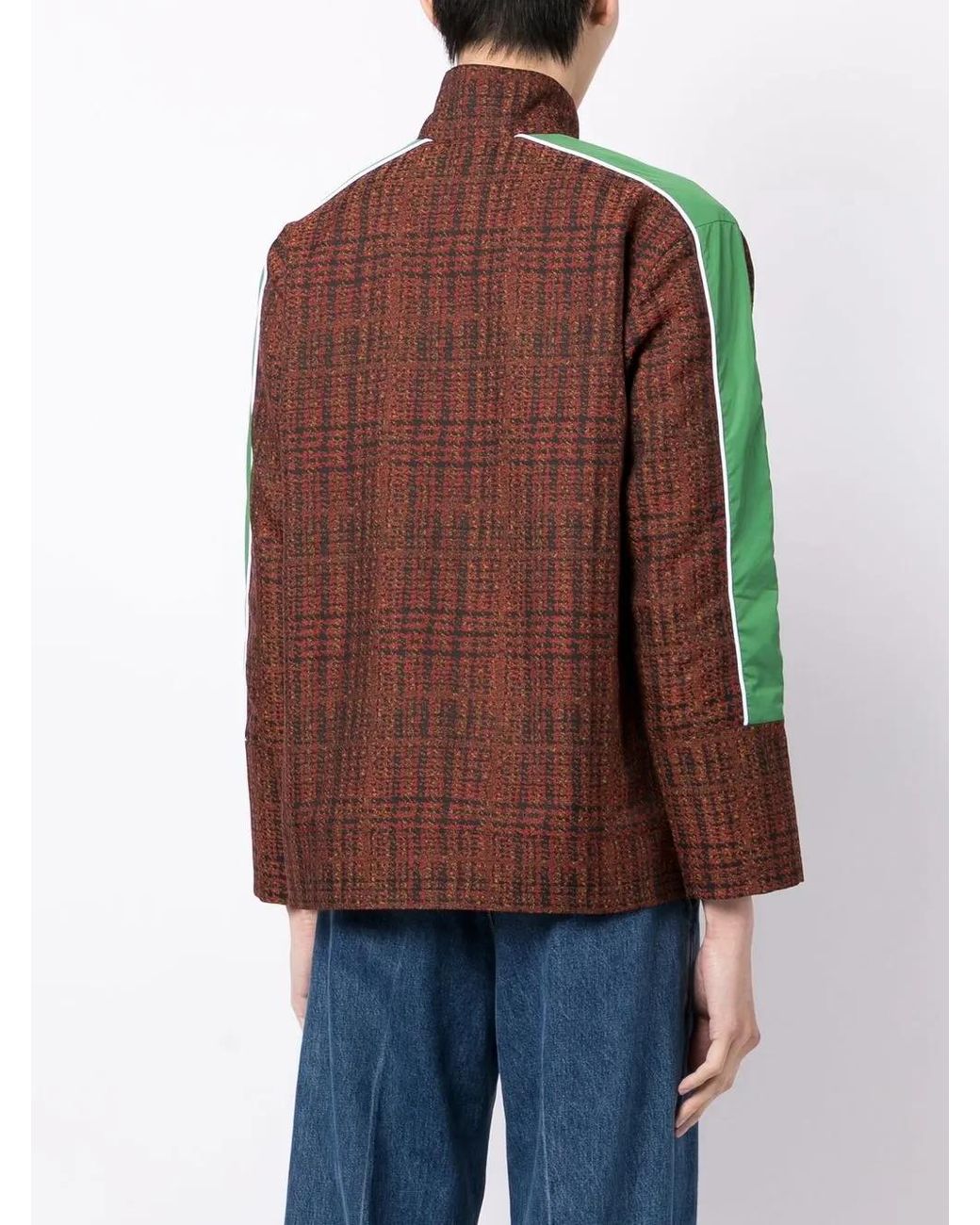Ahluwalia Brown Blitta Check Track Jacket for men