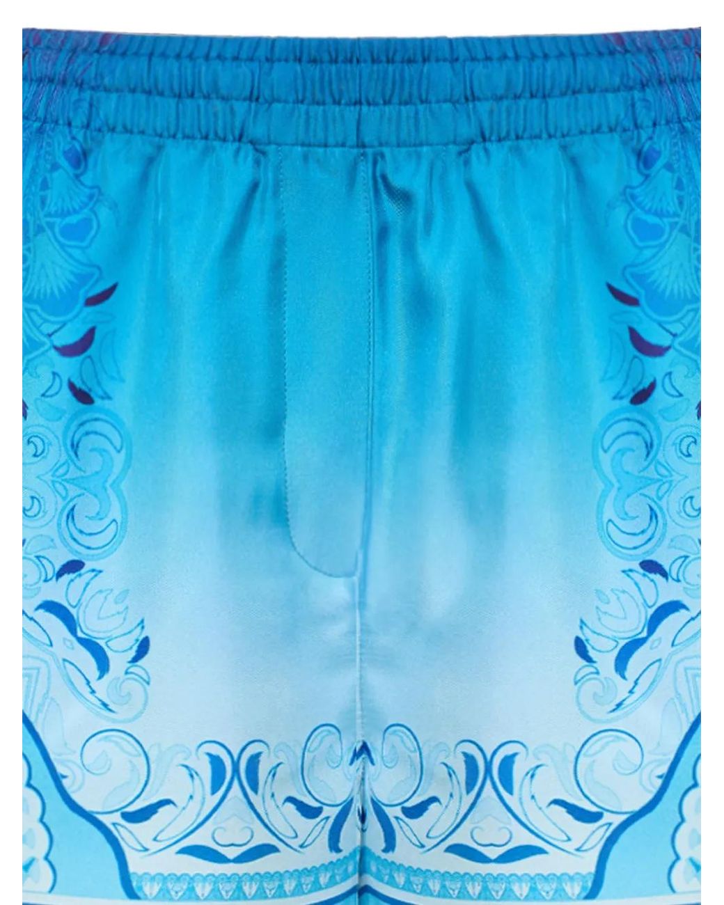Casablanca Blue Gradient Egyptian Rug Silk Shorts