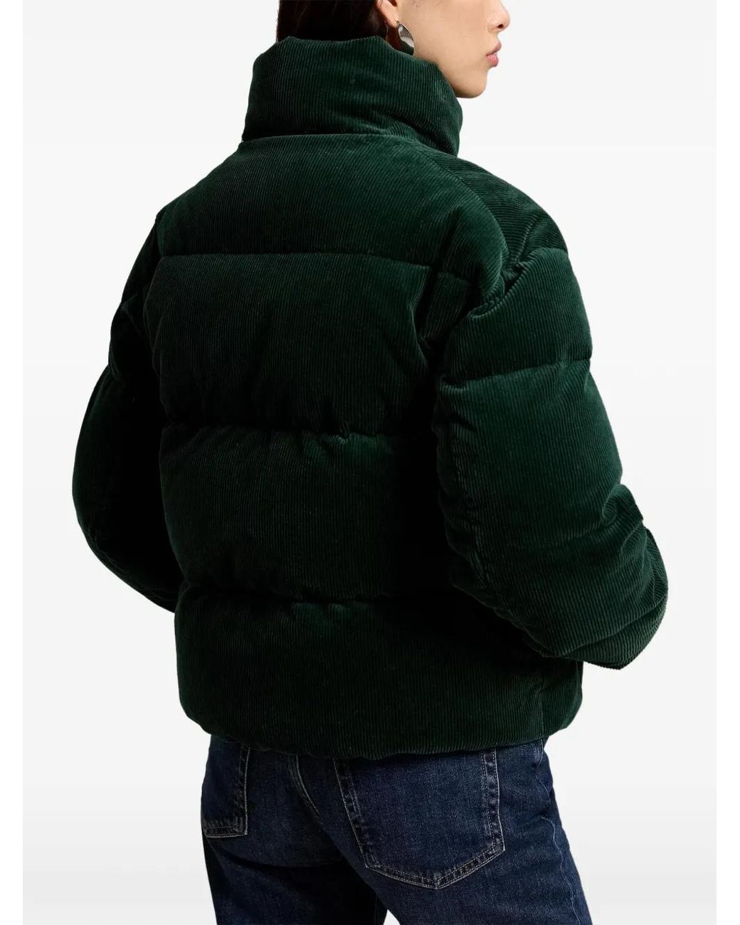 Polo Ralph Lauren Green Corduroy Puffer Coat