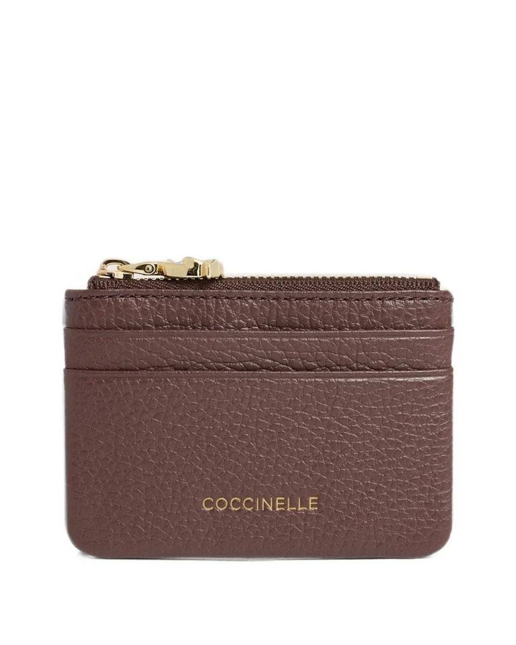 Coccinelle Brown Small C-Me Softy Pebbled Card Holder