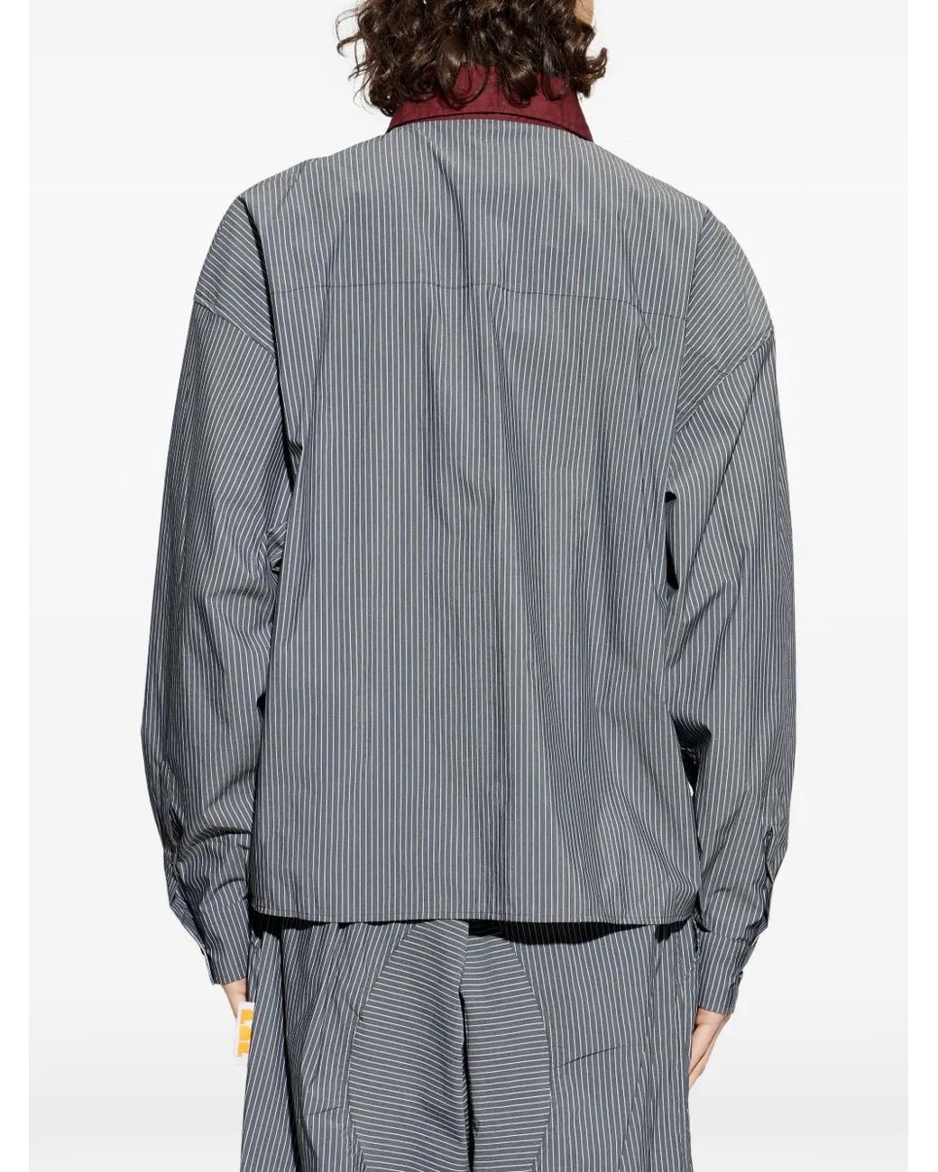PDF Gray Polo Rayé À Broderies for men