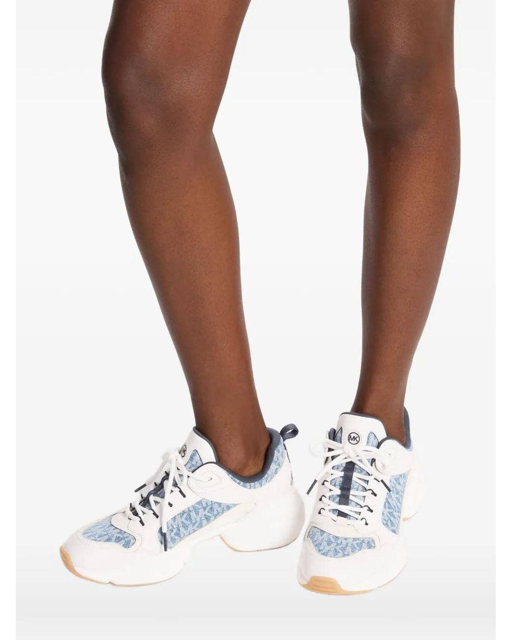 Michael Kors White Logo-Print Sneakers