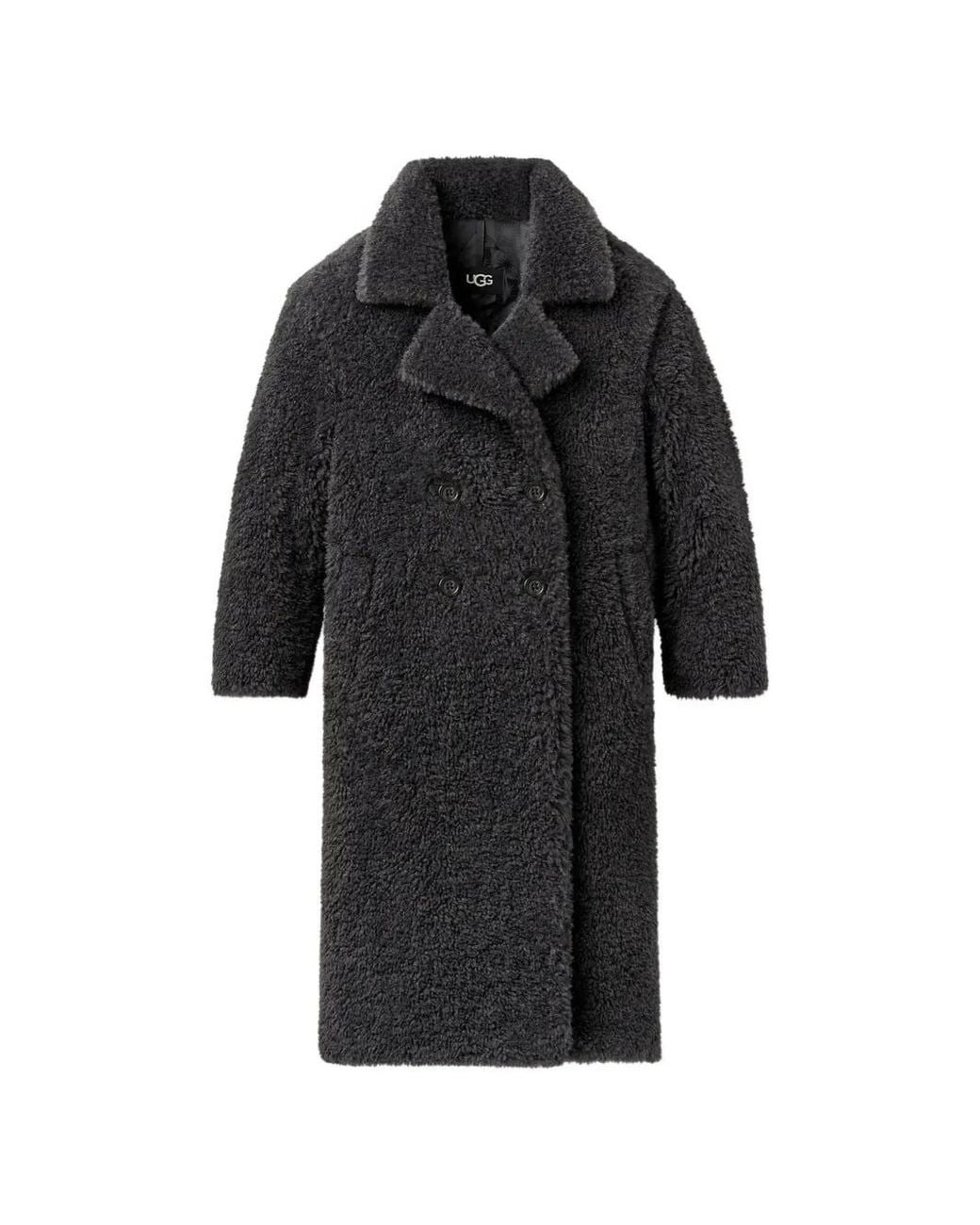 Ugg Black Gertrude Long Teddy Coat Ii