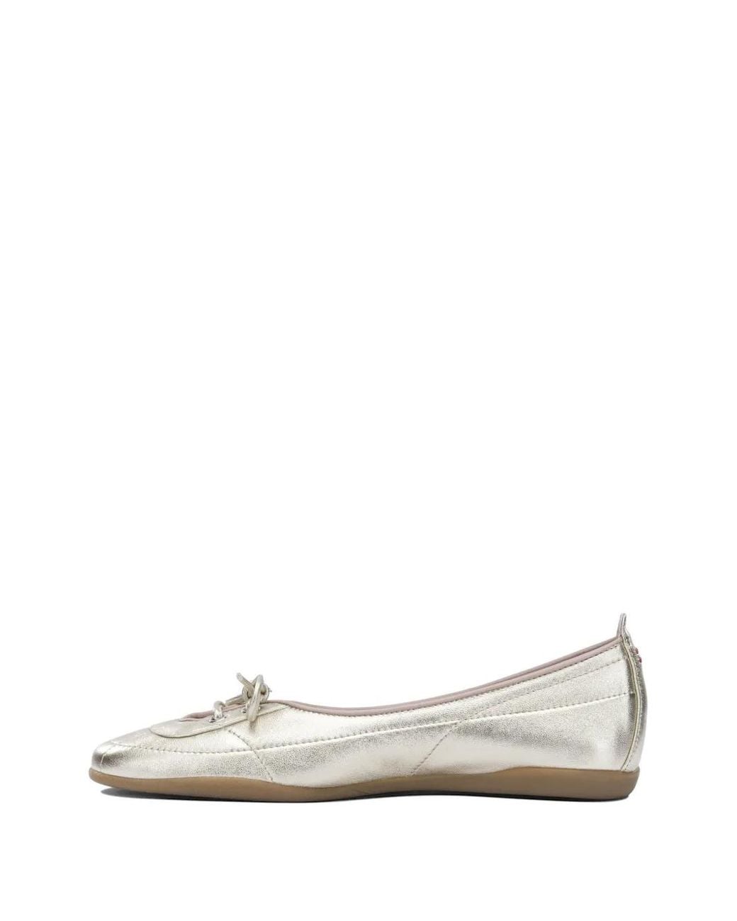 Halmanera White Jana Lace-Up Ballet Flats