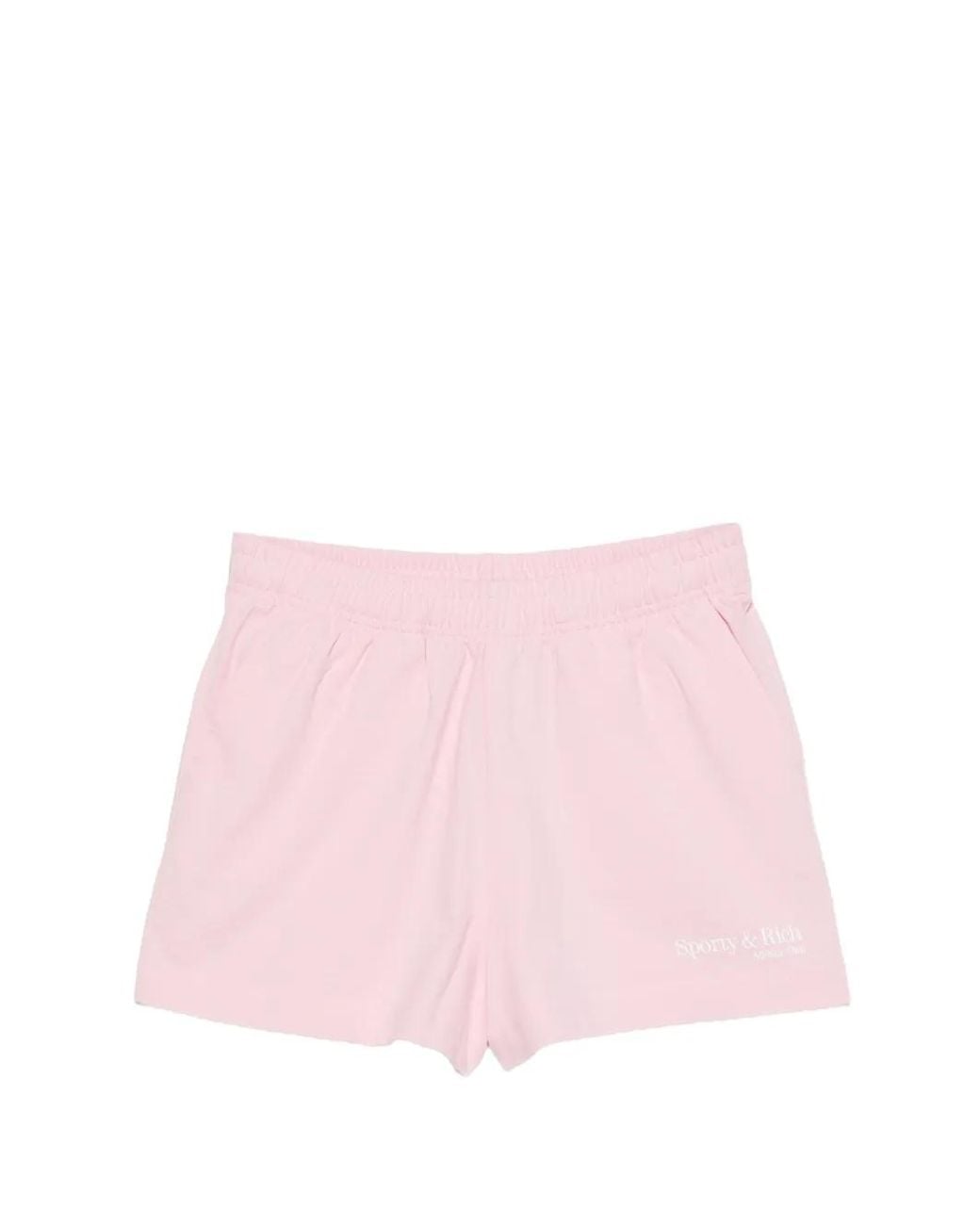 Sporty & Rich Pink Logo-Print Elasticated-Waist Shorts