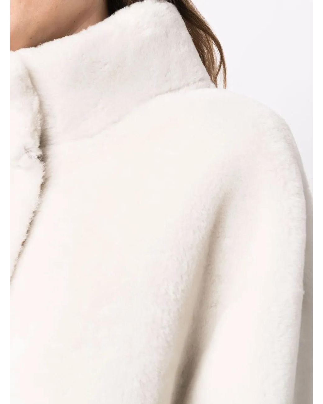 Liska White Reversible Shearling Coat