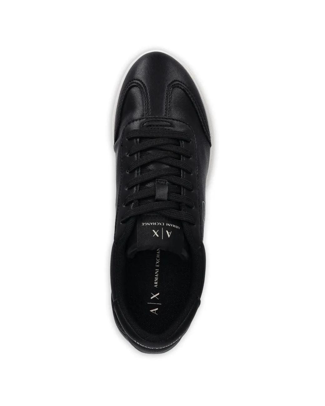 ARMANI EXCHANGE Black Logo-Detail Sneakers