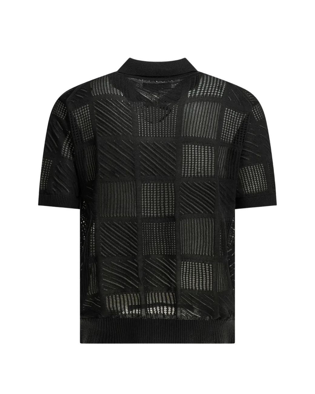 Beams Plus Black Polo À Design Patchwork for men