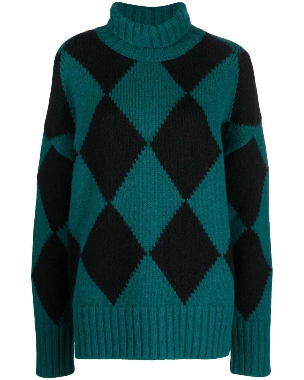 LaDoubleJ Green Argyle Sweater