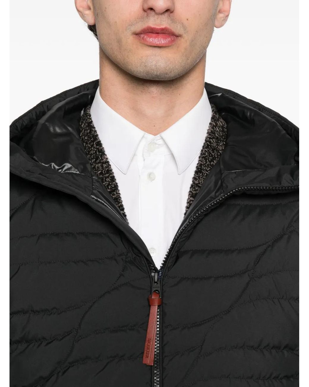 Moncler Black Chitu Logo-Patch Jacket for men
