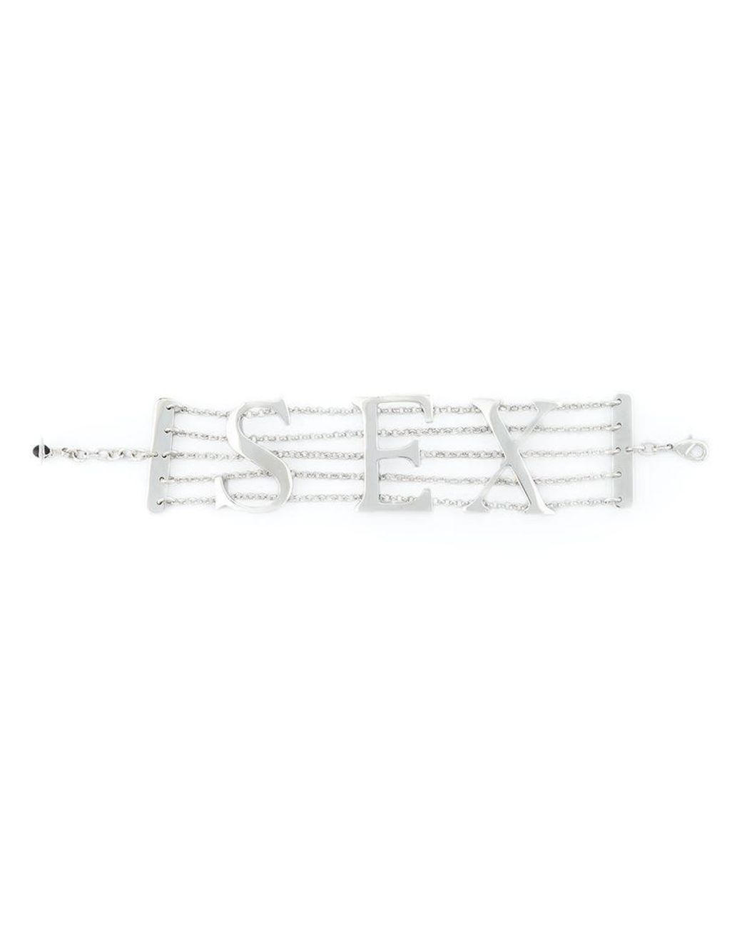 ヴィヴィアンウエストウッド SEX ブレス リストバンド Vivienne Westwood 'sex' Bracelet in Metallic | Lyst