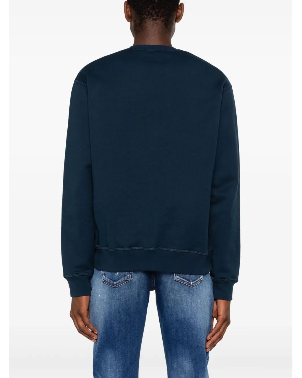 DSquared² Blue Cool Fit Logo-Print Sweatshirt for men