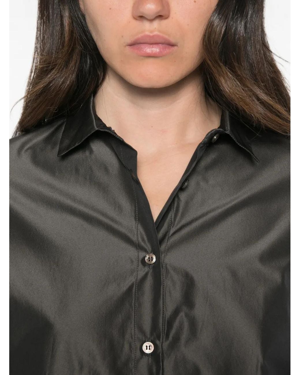 Whyci Gray Panelled Long-Sleeve Shirt