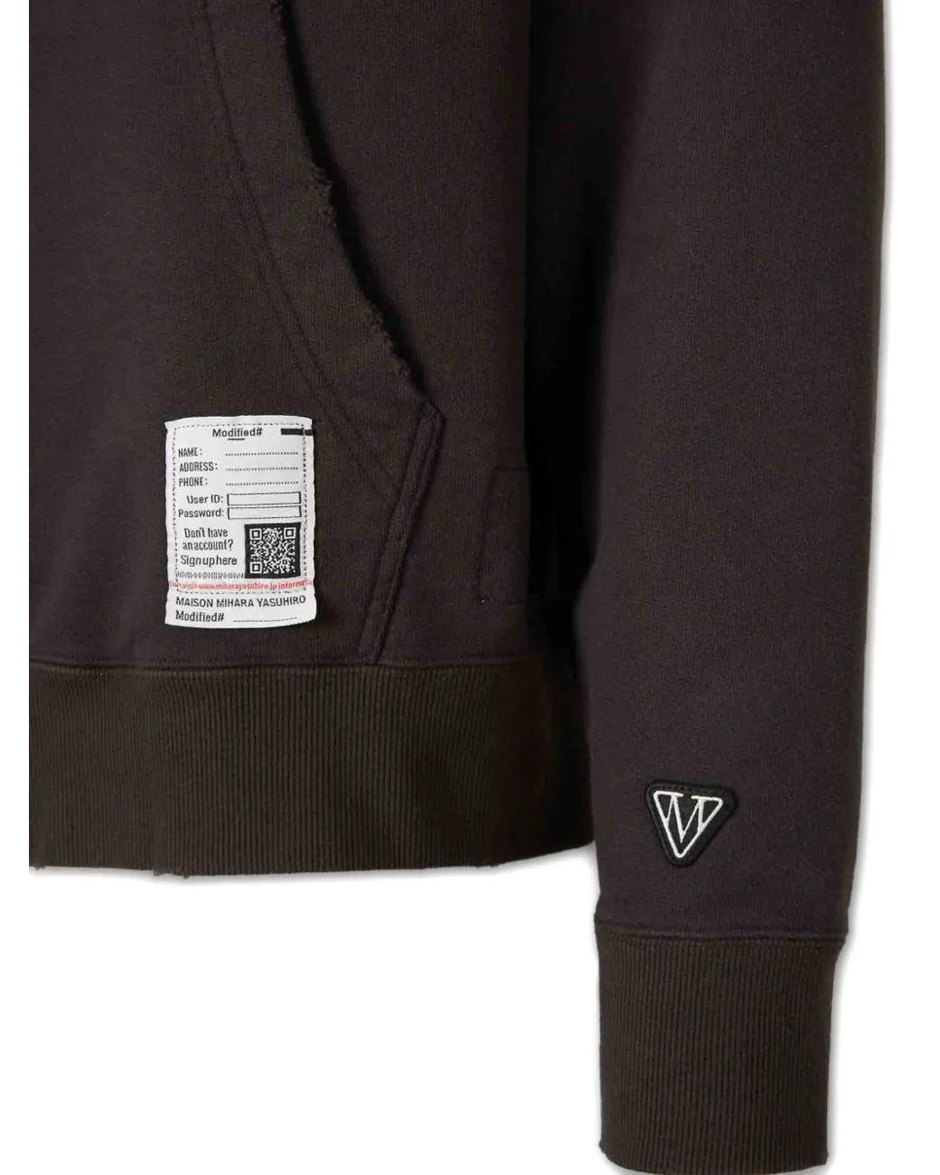 Maison Mihara Yasuhiro Black Cotton Hoodie for men