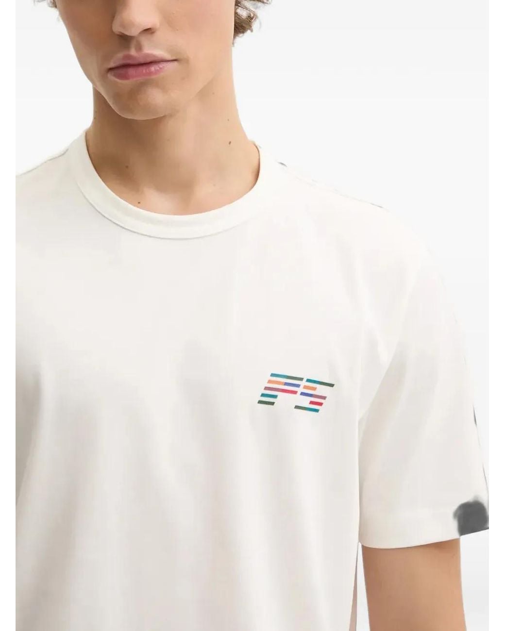 Paul Smith White Crew-Neck T-Shirt for men