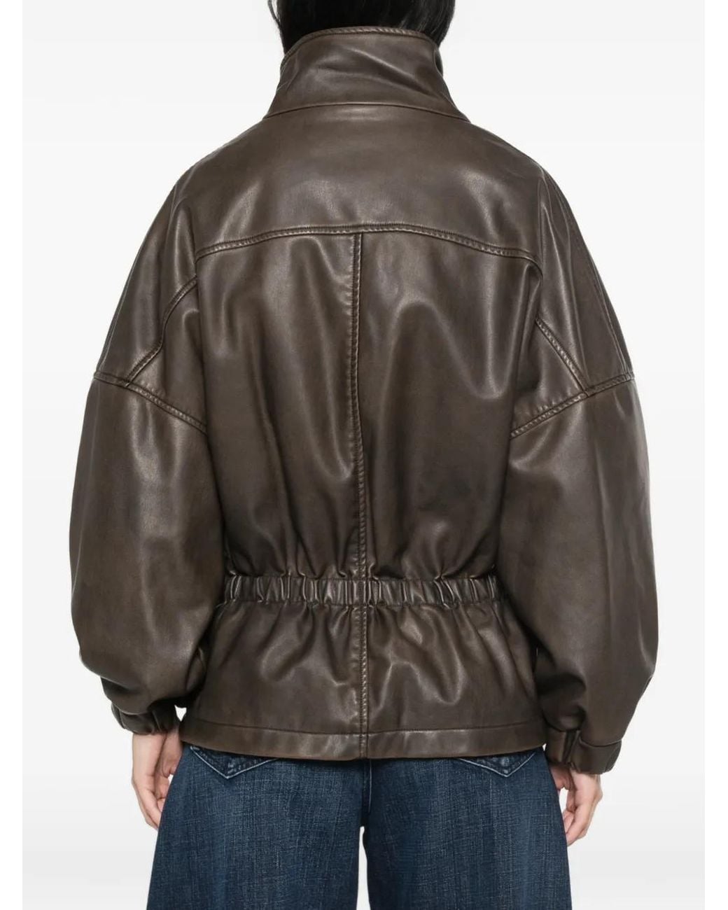 Pinko Brown Barkeria Pea Coat