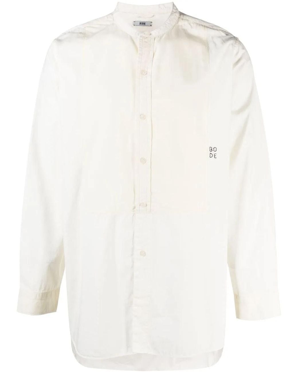 Bode Overhemd Met Geborduurd Logo in het White voor heren