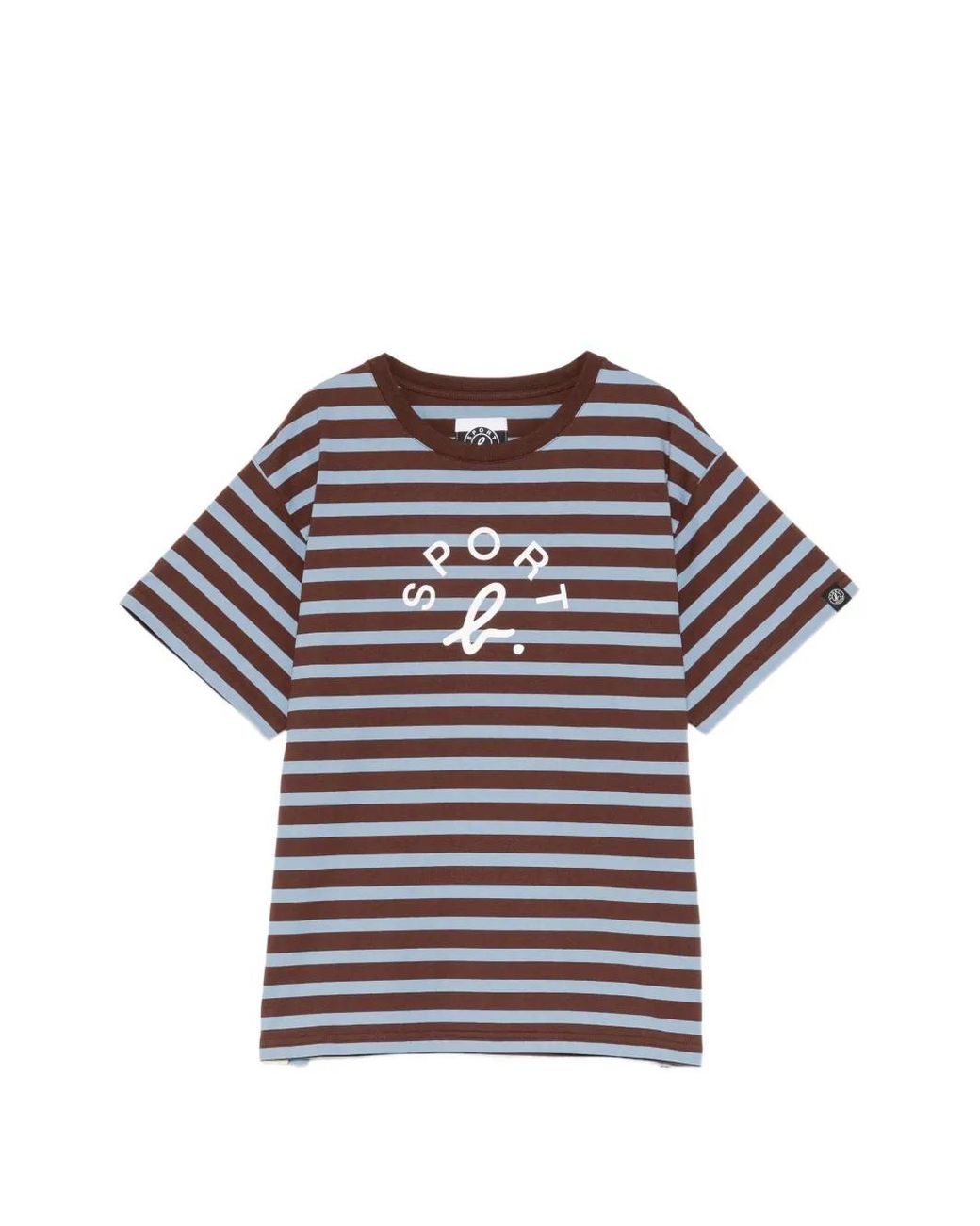 SPORT b. by agnès b. Gray Logo-Print Striped T-Shirt