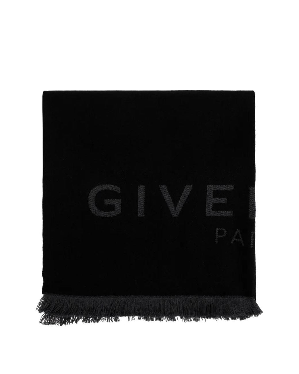 Sciarpa Con Stampa Logo E Frange di Givenchy in Black