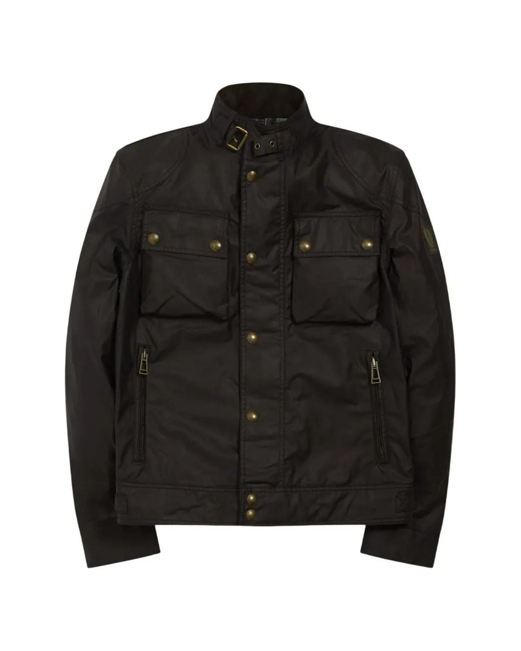 Belstaff Black Racemaster High-Neck Jacket for men